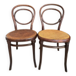 Ancienne paire de chaises bistrot thonet n10