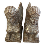 Ancienne paire de chenets en fente