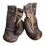 Ancienne paire de gants de boxe en cuir