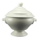 Ancienne soupire blanche en faence de sarreguemines (1875 - 1918)