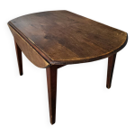 Ancienne table de ferme ronde  rabats en bois massif chevill