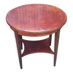 Ancienne table guridon placage acajou dbut 20me fischel