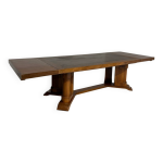 Ancienne table en noyer et loupe art dco anne 30 france rallonges