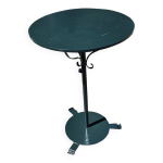 Ancienne table ronde en mtal et fer forg