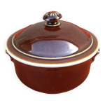 Ancienne terrine cramique maille marron