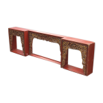 Ancienne tte de lit chinois en bois sculpt
