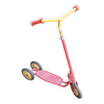 Ancienne trottinette nordy enfant mtal rouge annes 70 vintage