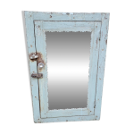 Ancienne vitrine murale art dco en teck birman