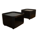 Anna castelli pair of black componibili night tables