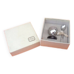 Ann�es 1970 orf�vre jean couzon coffret coquetier et cuill�re mod�le pr�sident