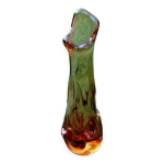 Années 1970 vase / soliflore verre épais coloré et soufflé à la bouche Années 1970 vase / soliflore verre épais coloré et soufflé à la bouche