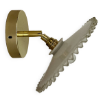 Applique abat - jour vintage en opaline blanche