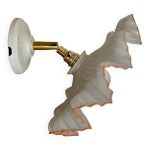 Applique abat - jour vintage en opaline blanche