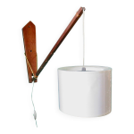 Applique � bras articul� en teck. danemark 1960