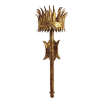 Applique en fer forg� et feuilles d'or. espagne, ann�es 1950.