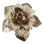 Applique fleur en mtal dor