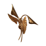 Applique fleur mtal dor vintage