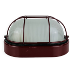 Applique hublot industrielle prisma, rouge, vintage