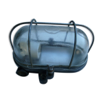 Applique hublot lampe bakélite et verre avec grille Applique hublot lampe bakélite et verre avec grille
