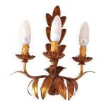 Applique italienne vintage florentine en métal bronze dorée 1970 Applique italienne vintage florentine en métal bronze dorée 1970