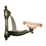 Applique murale art déco bronze & verre Applique murale art déco bronze & verre