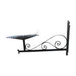 Applique murale en fer forg noir