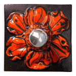 Applique murale fleur c�ramique, plafonnier vintage, lampe ancienne