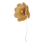 Applique murale fleur composée de pétales en rotin et raphia Applique murale fleur composée de pétales en rotin et raphia