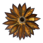 Applique murale fleur metal dor� vintage