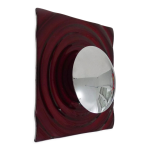 Applique murale paul neuhaus en verre rouge et rflecteur chrome