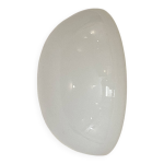 Applique murale plafonnier demi lune sphérique 25 cm verre opaline blanc Applique murale plafonnier demi lune sphérique 25 cm verre opaline blanc