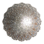 Applique murale plafonnier verre transparent luminaire ancien vintage 1970