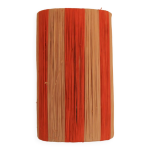 Applique murale en raphia ray� orange et naturel