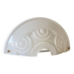 Applique murale en verre opaline demi vasque