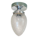 Applique plafonnier obus globe rosace de fixation inox décoration vintage Applique plafonnier obus globe rosace de fixation inox décoration vintage