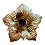 Applique ou plafonnier vintage fleurs feuilles dor