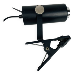 Applique spot pince mtal noir, vintage