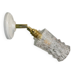 Applique tulipe vintage en verre moulé transparent Applique tulipe vintage en verre moulé transparent
