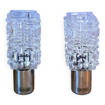 Appliques en verre et m�tal chrom� targetti 1970