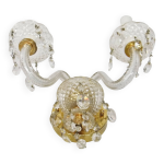 Applique verre point de diamant murano pampilles suspension