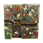 Applique en verre de willem van oyen pour raak amsterdam, 1960
