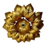 Applique vintage fleur en métal doré Applique vintage fleur en métal doré