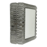 Applique vintage, verre moul� press� et miroir, france, 1960
