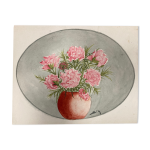 Aquarelle aux oeillets vintage