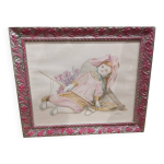 Aquarelle poupe porcelaine