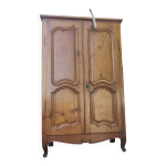 Armoire 19 me en merisier h 150 l 0, 98 p 0, 40