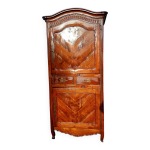 Armoire 19 me en noyer 2 portes 2 tiroirs