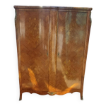 Armoire 2 portes en marqueterie motif fleurs dbut 20me sicle