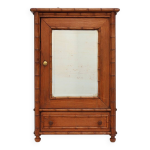Armoire d'apothicaire en imitation bambou avec miroir et tiroir, france annes 1900