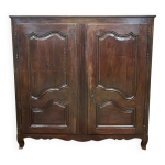 Armoire basse de style louis xv en noyer 19me